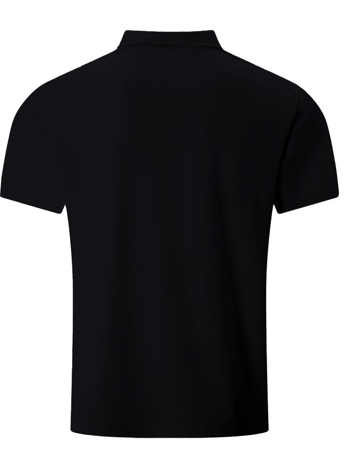 Herren Polo-Shirt mit auffälligem grafischen Print Echoarchiv