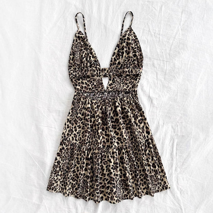 Damen Kleid mit raffiniertem Leo-Design und verstellbaren Trägern Echo Archiv