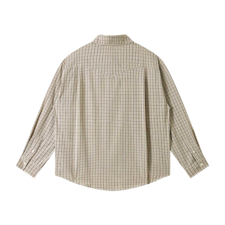 Unisex Oversize Hemdjacke im Karo-Check mit Button-Down-Kragen und Brusttaschen Echoarchiv