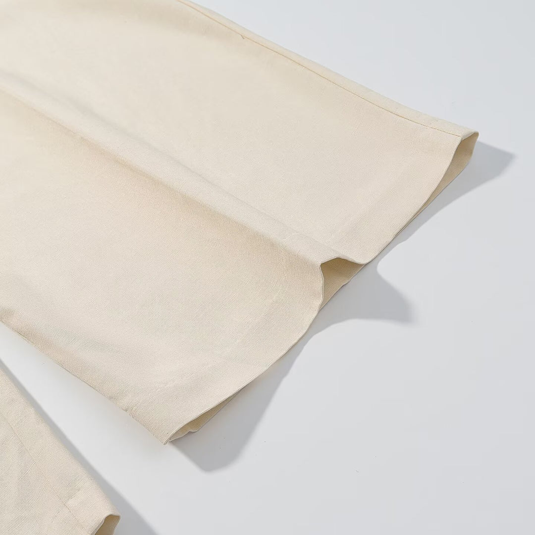 Damen Hochtaillierte Palazzohose mit Bundfalten und weitem Bein Echoarchiv