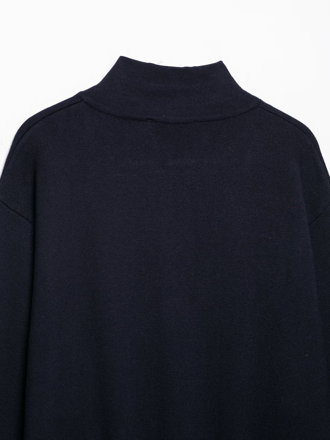Damen Cropped Strickjacke mit Stehkragen und durchgehendem Reißverschluss Echoarchiv