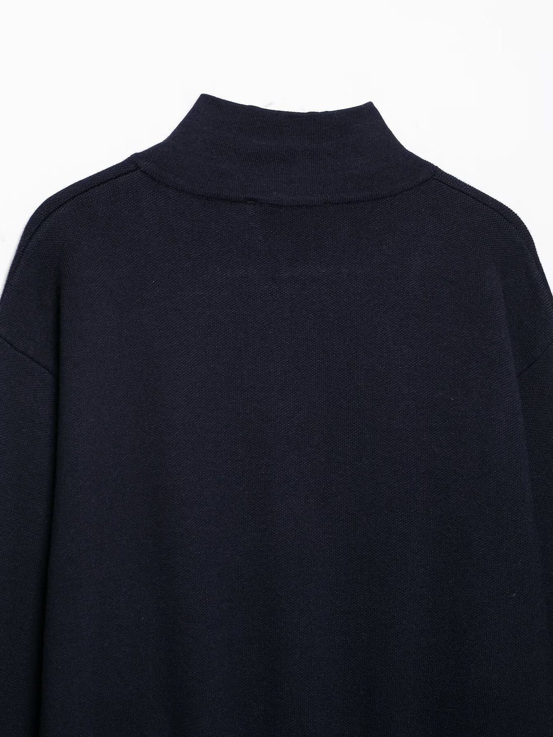 Damen Cropped Strickjacke mit Stehkragen und durchgehendem Reißverschluss Echoarchiv