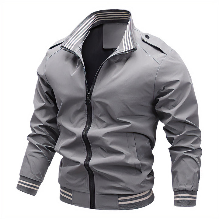 Herren Modische Übergangsjacke mit kontrastierenden Streifen Echo Archiv