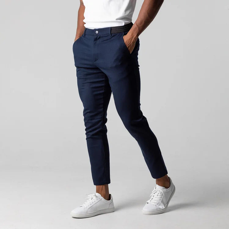 Herren elegante Slim-Fit Chinohose Echoarchiv