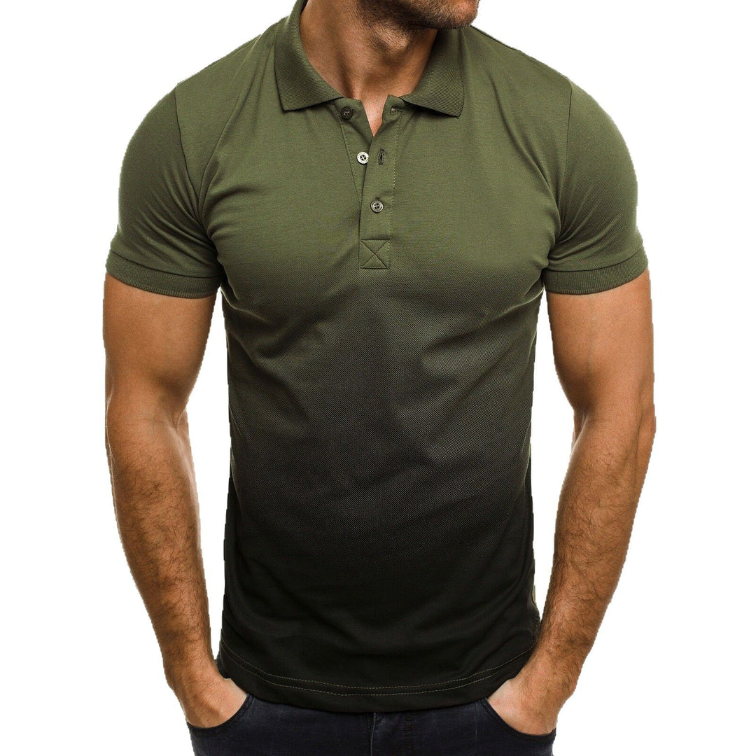 Herren Poloshirt mit modernem Farbverlauf und atmungsaktivem Schnitt Echoarchiv