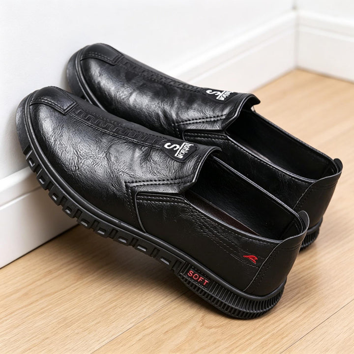 Herren Bequeme Slip-On Lederschuhe Echoarchiv