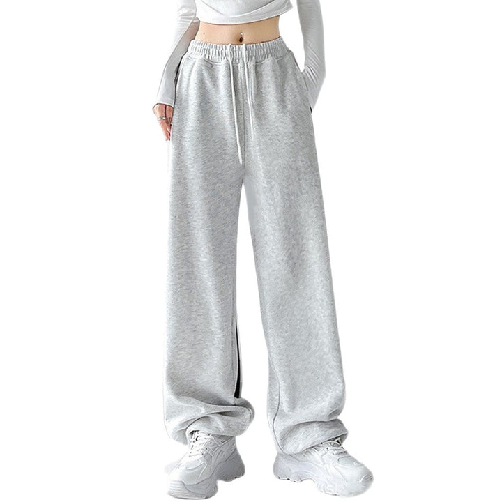 Damen nan extraweite Palazzo-Sweathose mit hohem Komfortbund, seitlichen Eingrifftaschen, Schlitz am Saum und Kordelzug Echo Archiv