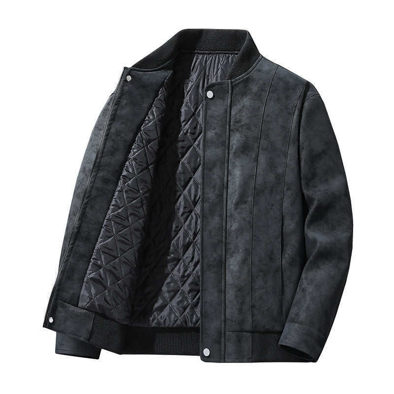 Herren modische Kunstlederjacke mit funktionalem Innenfutter Echoarchiv