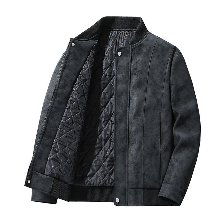 Herren modische Kunstlederjacke mit funktionalem Innenfutter Echoarchiv