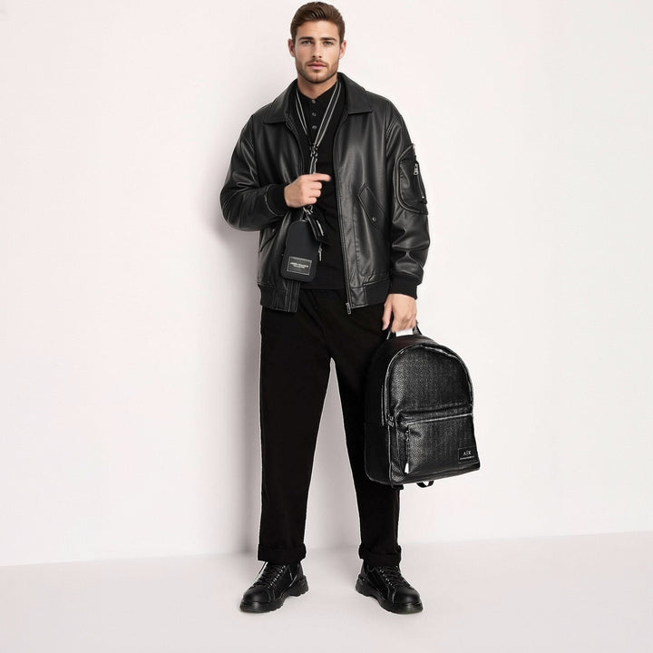 Herren Kunstleder Bomberjacke Echo Archiv