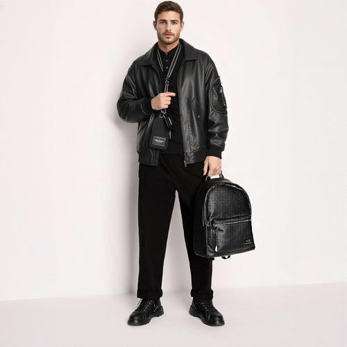 Herren Kunstleder Bomberjacke Echo Archiv