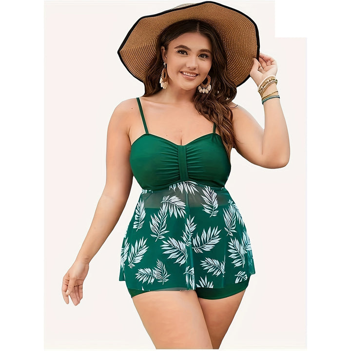 Damen Tankini-Oberteil mit fließendem Schnitt und floralem Design Echo Archiv