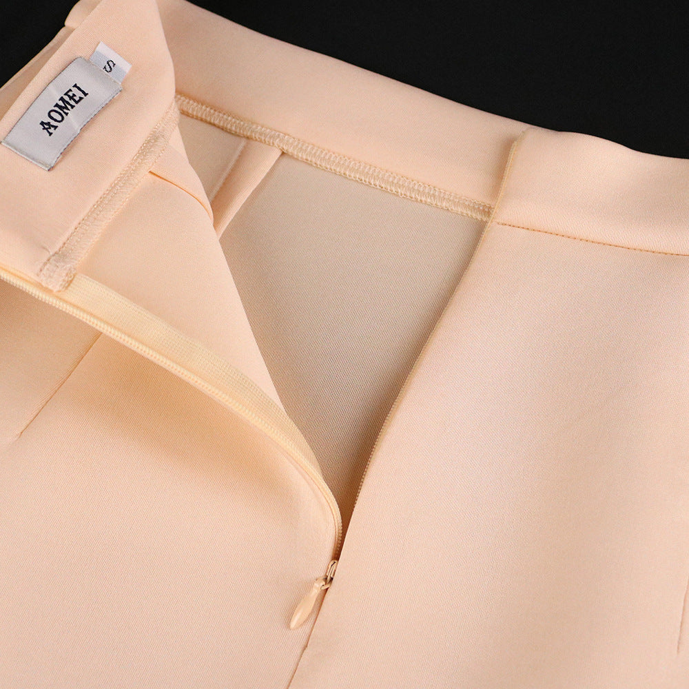 Damen eleganter Bleistiftrock mit Rüschenabschluss Echo Archiv
