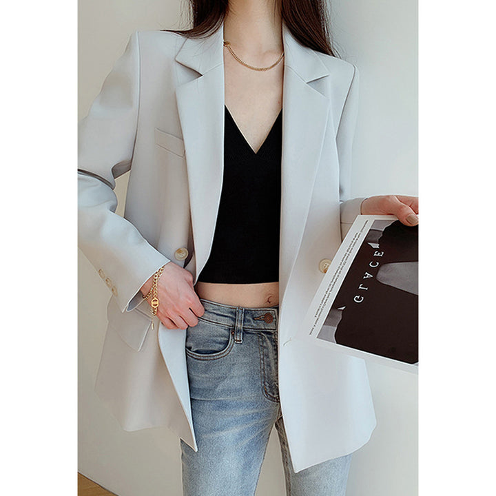 Damen Elegante Oversized Blazerjacke Echoarchiv