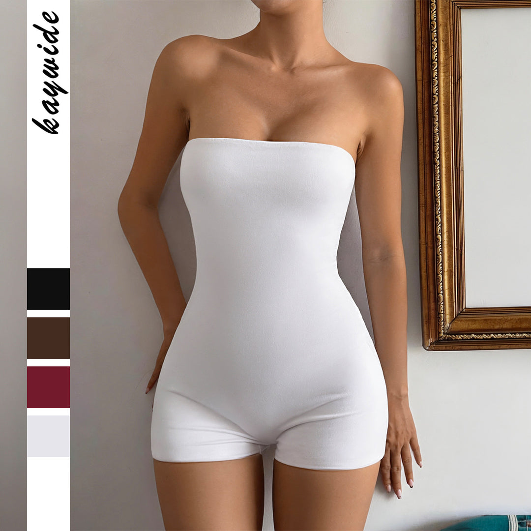Damen Strapless Jumpsuit aus elastischem Material Echo Archiv
