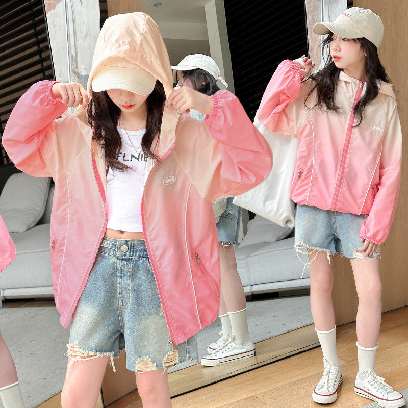 Damen nan leichte Übergangsjacke mit Kapuze elastischen Bündchen und Reißverschlusstaschen Echo Archiv