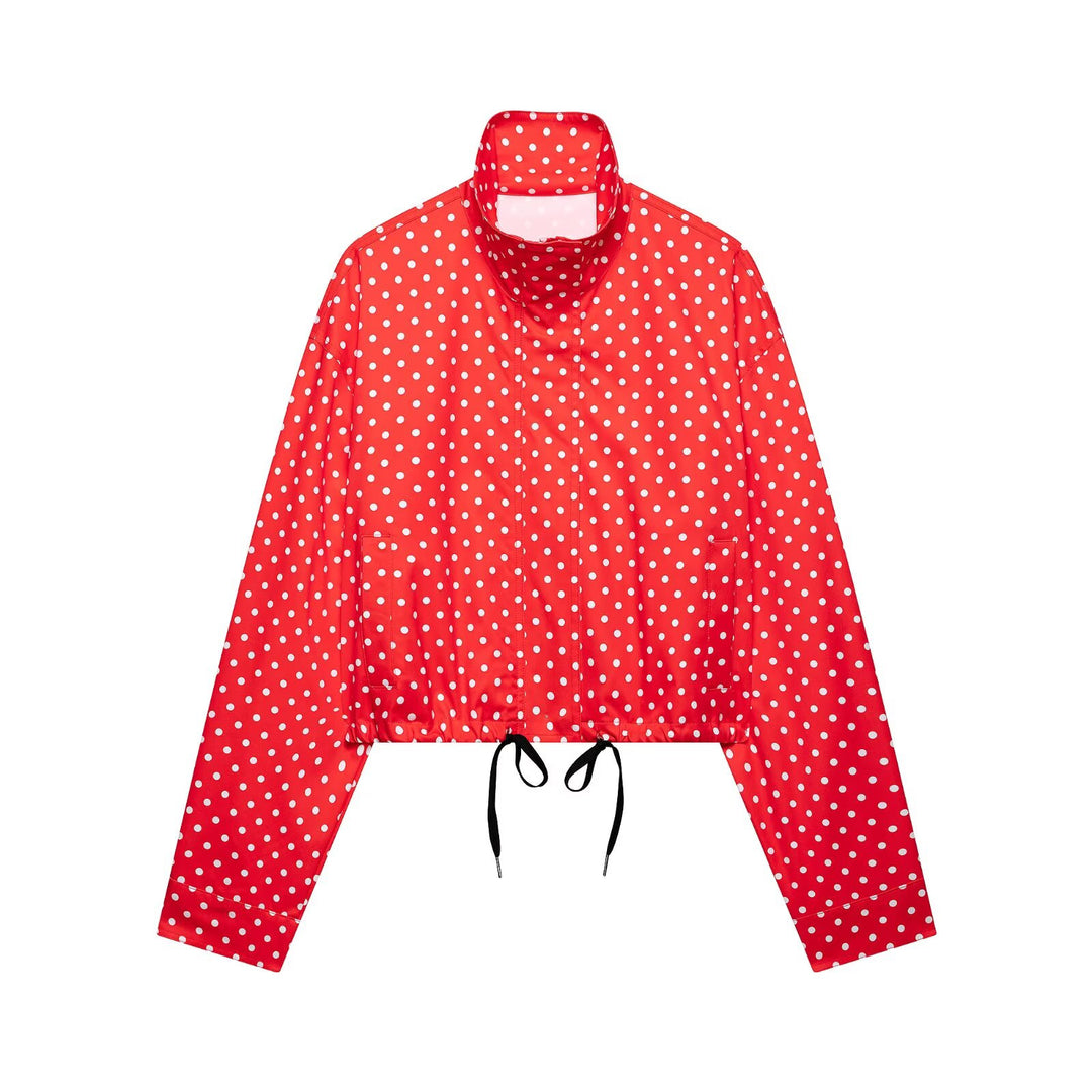 Damen nan weite High-Waist Schlaghose mit Punkteprint und elastischem Bund Echo Archiv