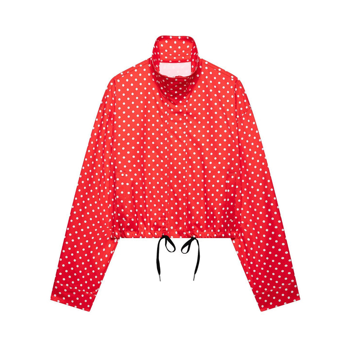 Damen nan weite High-Waist Schlaghose mit Punkteprint und elastischem Bund Echo Archiv