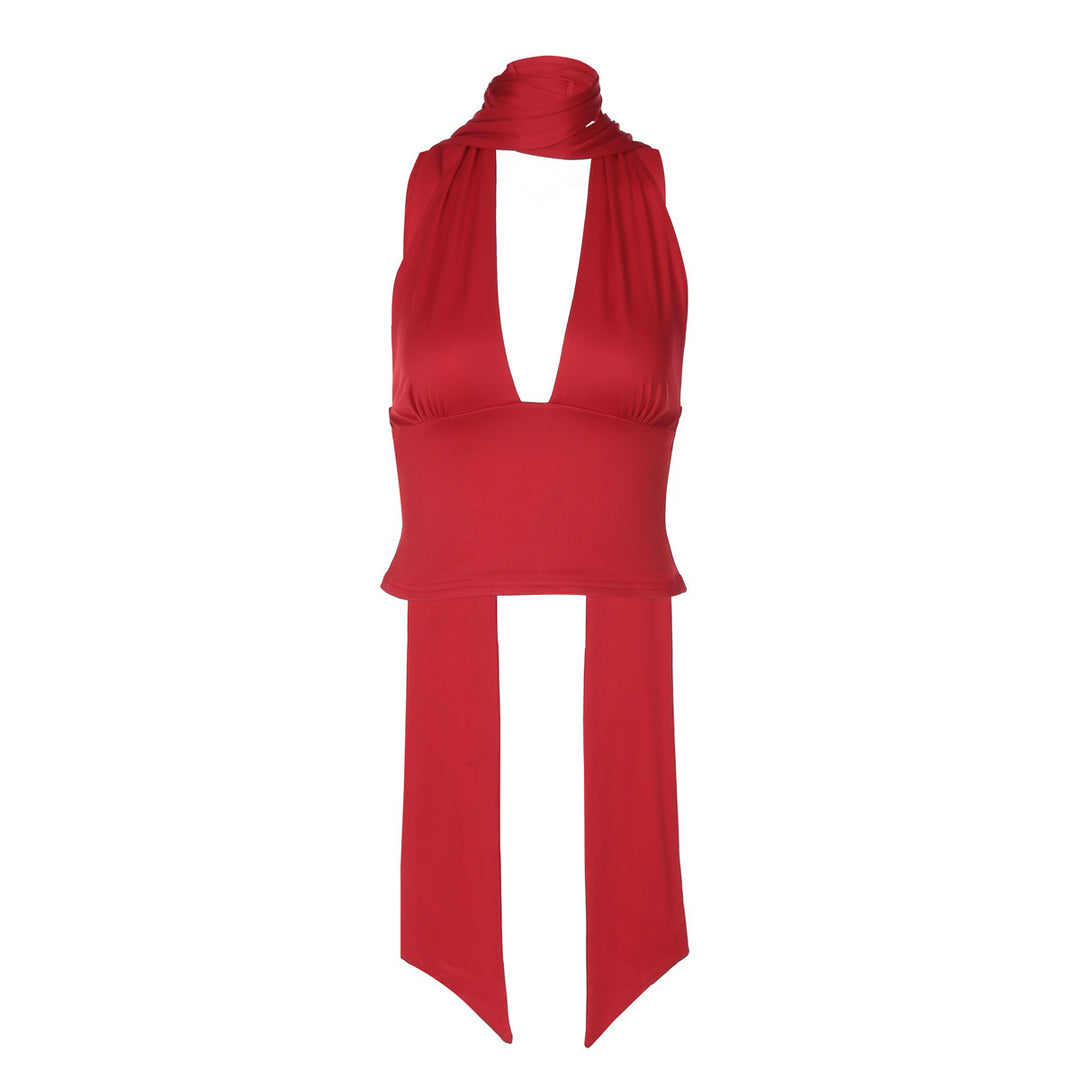 Damen Halterneck-Oberteil mit raffiniertem Schlaufen-Design Echo Archiv