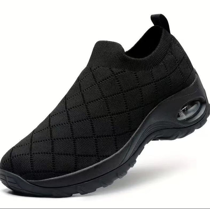 Damen Slip-On Strick-Sneaker mit Luftkissen und dämpfender Plateausohle Echoarchiv