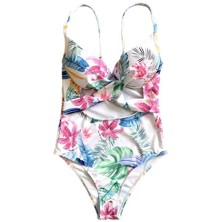 Damen Einteiler-Badeanzug mit elegantem Cut-Out-Design und floralem Muster Echo Archiv