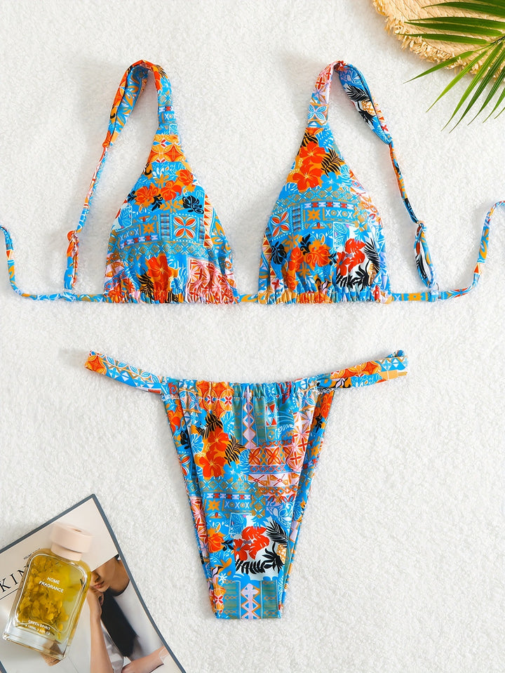 Damen Triangel-Bikini mit raffiniertem Animal-Print Echo Archiv