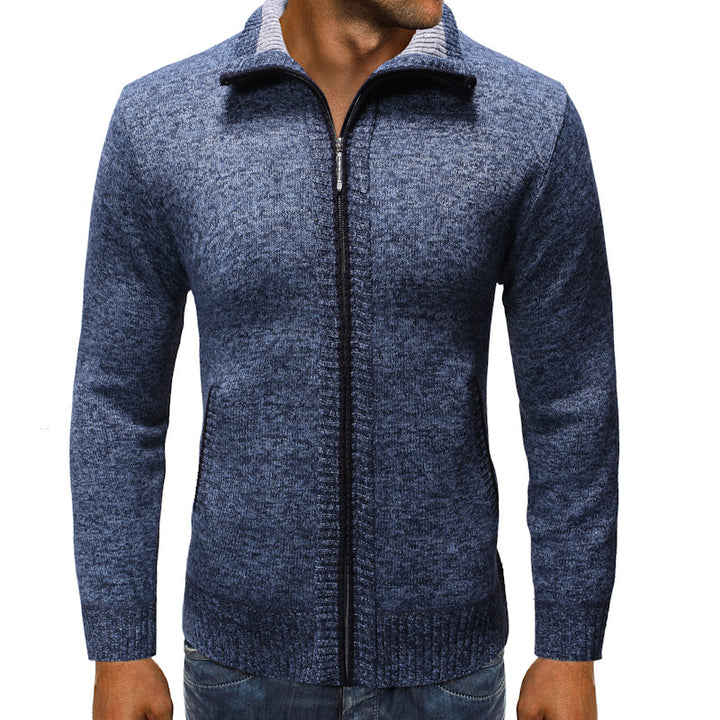 Herren Strickjacke mit Stehkragen und praktischen Taschen Echoarchiv