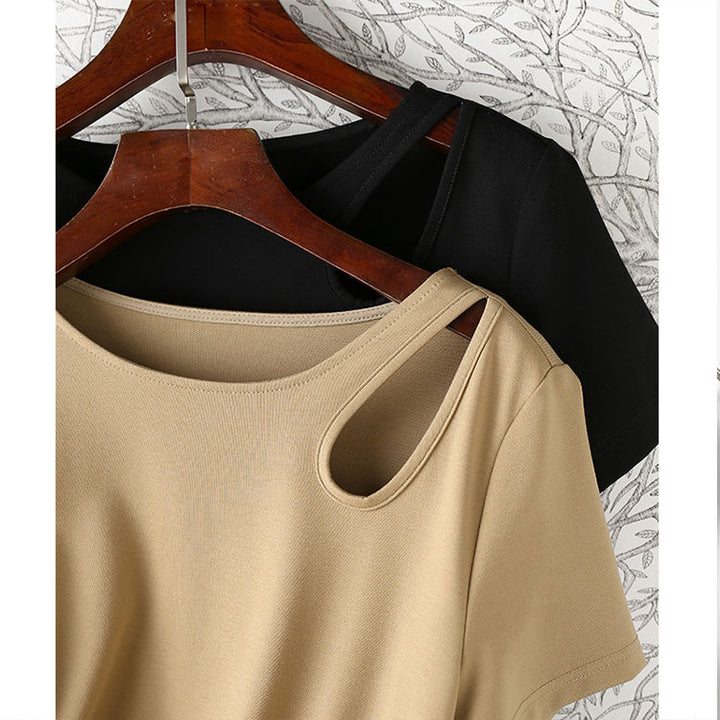 Damen Maxikleid mit asymmetrischem Cut-Out, seitlicher Raffung und fließender A‑Linie Echo Archiv