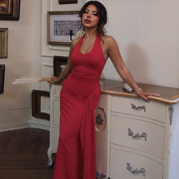 Damen Raffiniertes Wickel-Maxikleid Echo Archiv