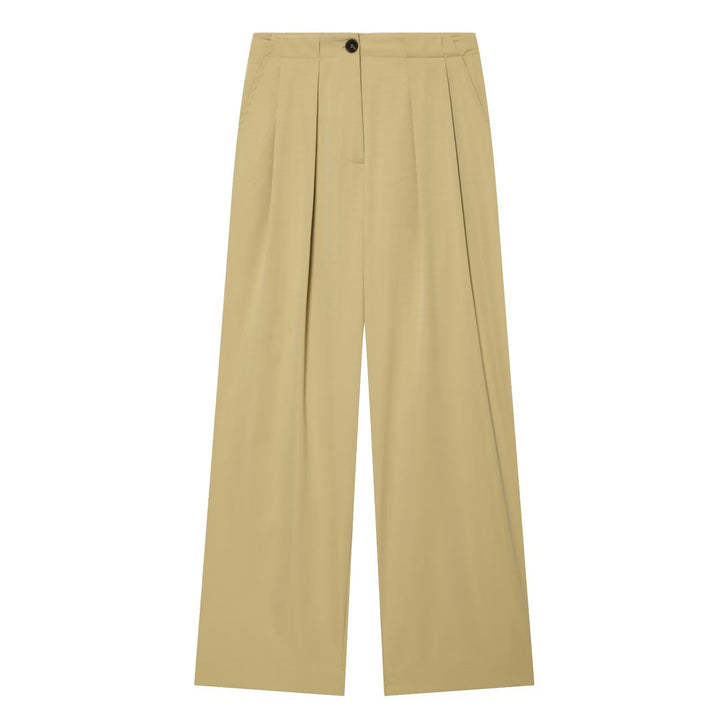 Damen Hochtaillierte Palazzo-Hose mit Bundfalten und seitlichen Eingrifftaschen Echo Archiv