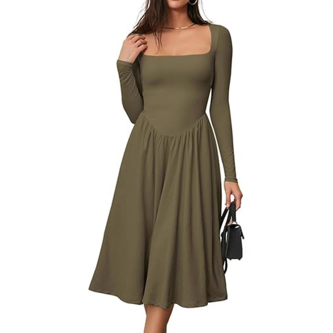 Damen Elegantes Langarm-Sommerkleid Echo Archiv