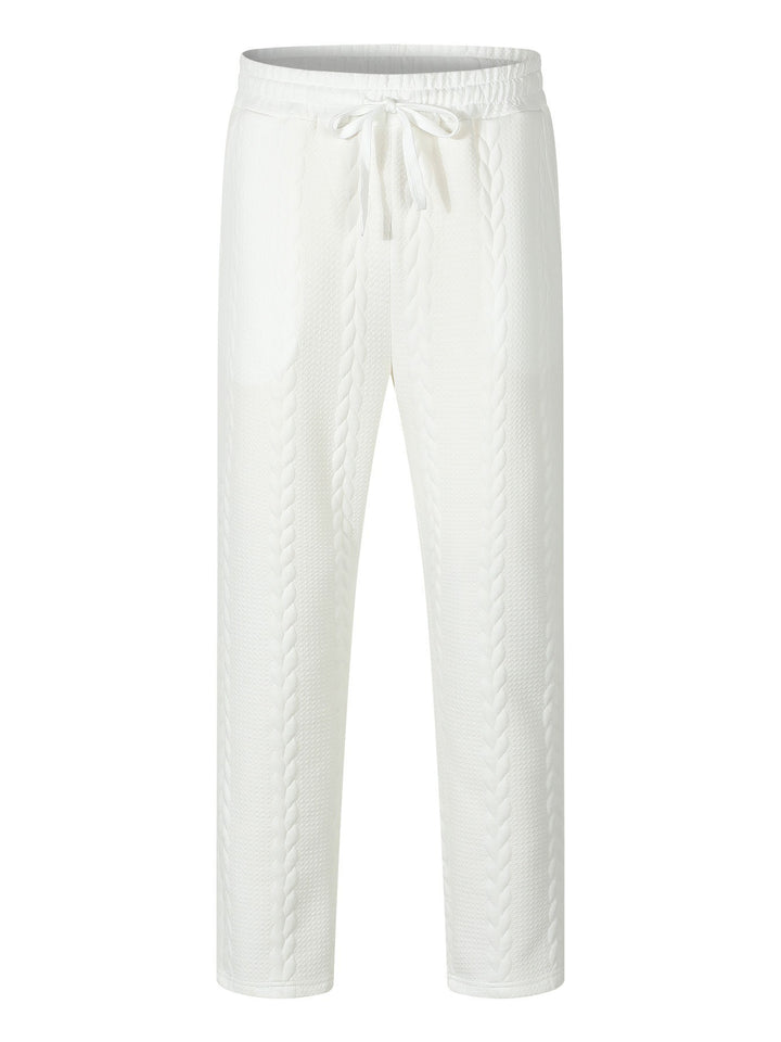 Herren Freizeitliche Stretch-Hose mit Kordelzug und strukturiertem Design Echoarchiv