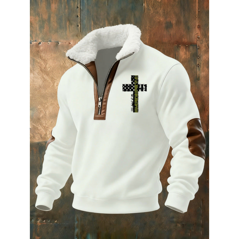 Herren Klassischer Kapuzenpullover mit Fleece-Detail Echoarchiv