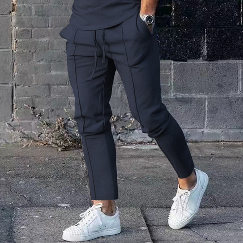 Herren Sportliche Freizeithose mit seitlichen Taschen und elastischem Bund Echoarchiv