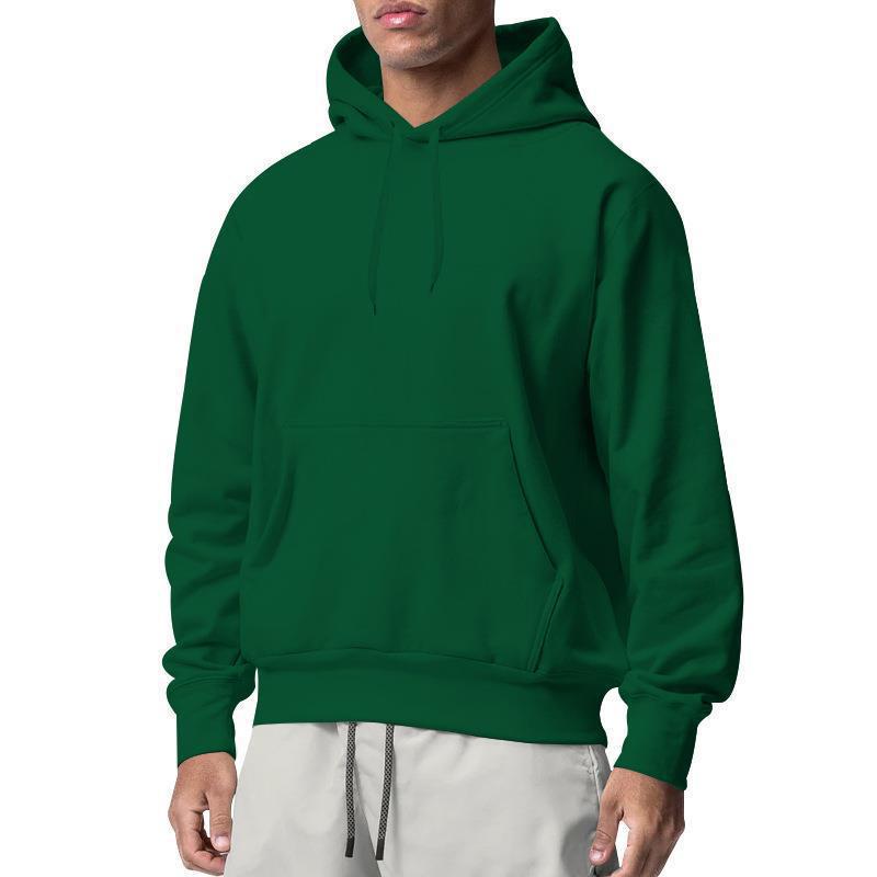 Herren Premium-Kapuzenpullover mit Kängurutasche, innen angerautem Fleece, verstärkter Nackennaht und geripptem Saum – Cavarno