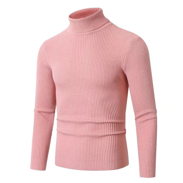 Herren nan Rippstrick Rollkragenpullover figurnaher elastischer Feinstrick Echo Archiv