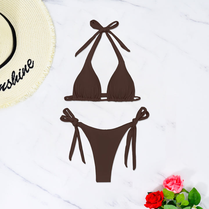 Damen Triangel-Bikini mit raffinierten Bindebändern und hochelastischem Stoff Echo Archiv