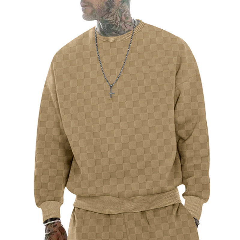 Herren lässiger Oversize-Pullover mit strukturierter Oberfläche und weitem Schnitt Echoarchiv
