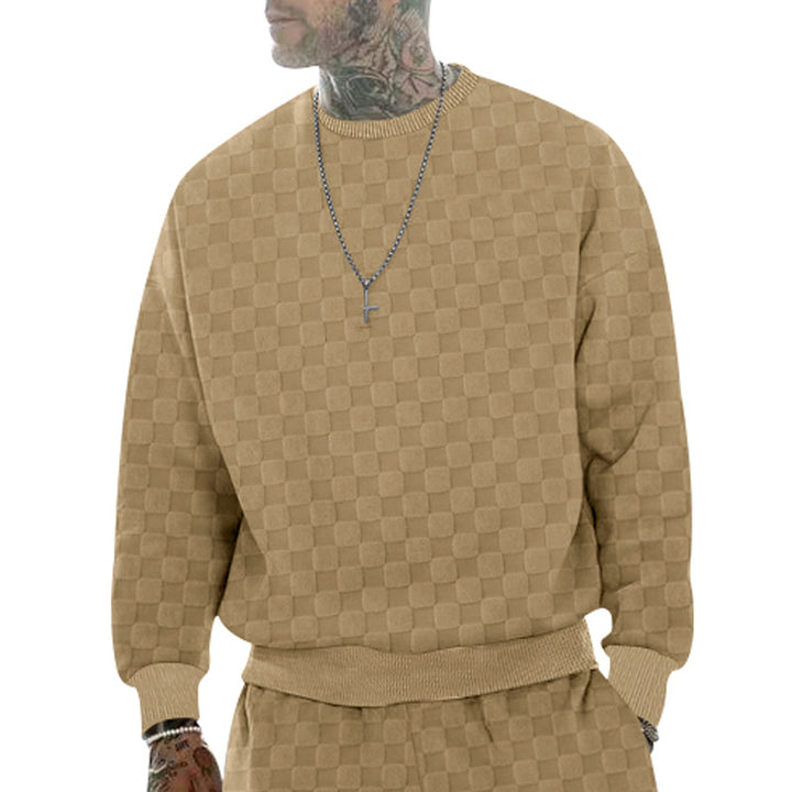 Herren lässiger Oversize-Pullover mit strukturierter Oberfläche und weitem Schnitt Echoarchiv