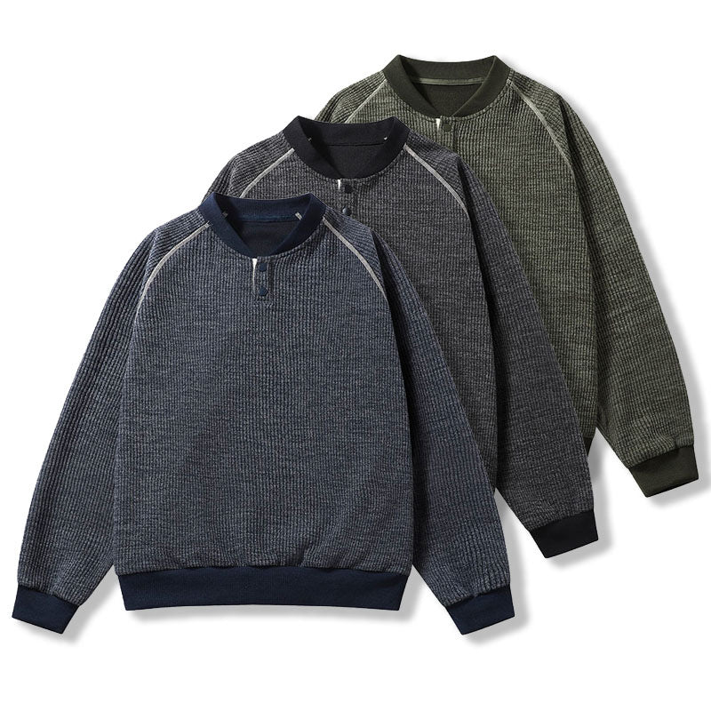 Herren Bequemer Sweater mit Stehkragen Echoarchiv
