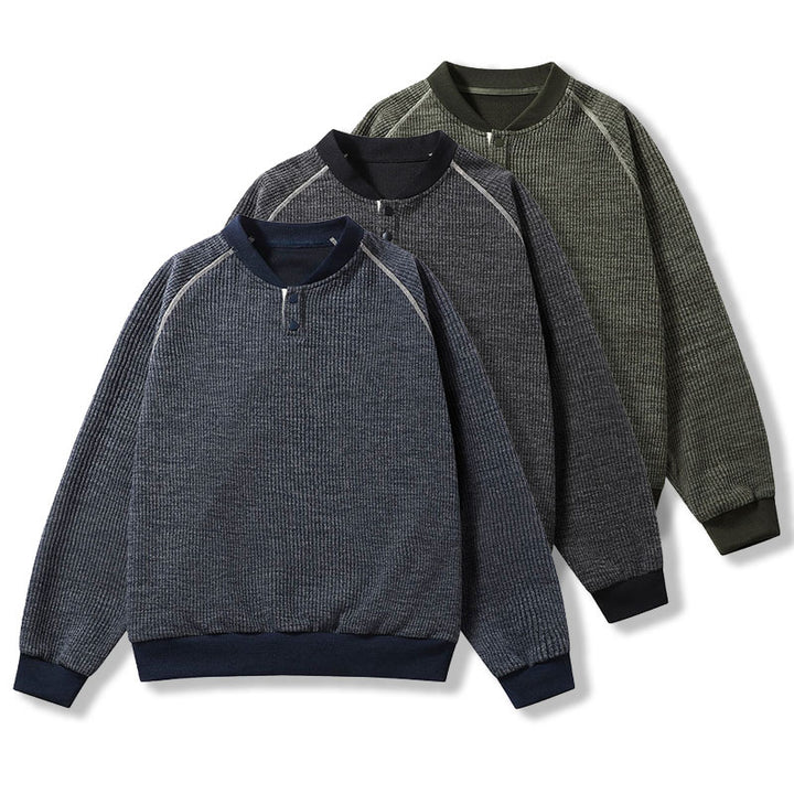 Herren Bequemer Sweater mit Stehkragen Echoarchiv