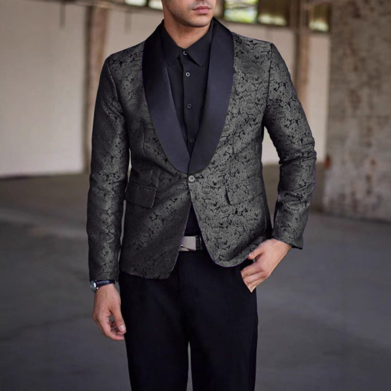 Herren luxuriöser Jacquard-Blazer Echoarchiv