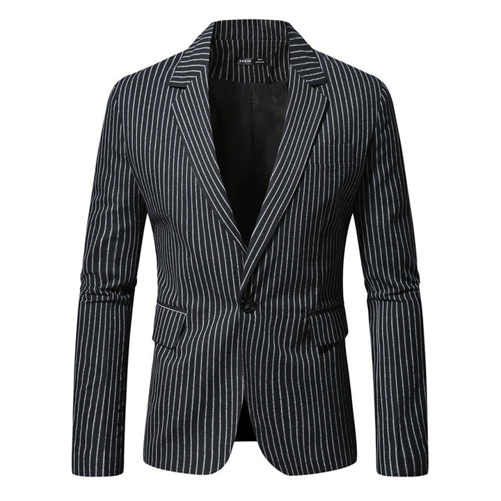 Herren elegante Anzugjacke im modernen Streifenmuster Echoarchiv