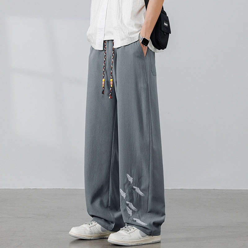 Herren Entspannte Pluderhose mit verstellbarem Bund Echo Archiv