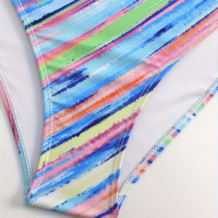 Damen Wickel-Bikini-Oberteil mit modischer Hose Echo Archiv