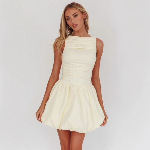 Damen Elegant eingeräumtes Cocktailkleid mit voluminösem Rock Echo Archiv