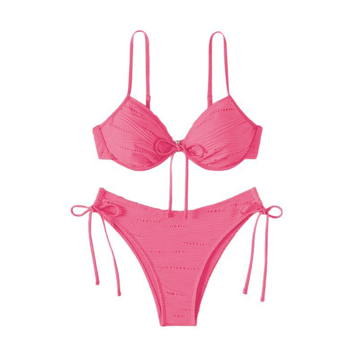 Damen Triangel-Bikini mit dekorativem Knoten und elastischer Passform Echo Archiv