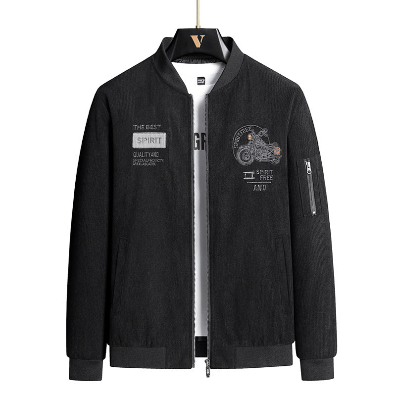 Herren Modische Bomberjacke mit stylischem Motorrad-Design Echo Archiv