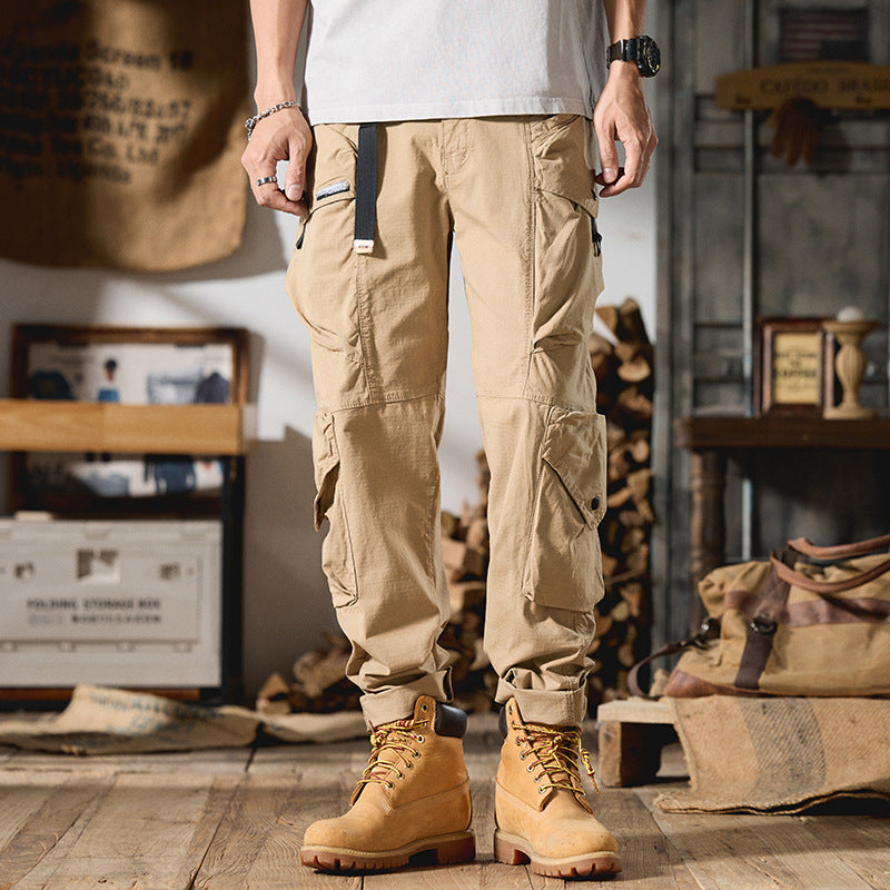 Herren Cargo-Hose im Utility-Stil mit verstärkten Knien und verstellbarem Saum Echo Archiv