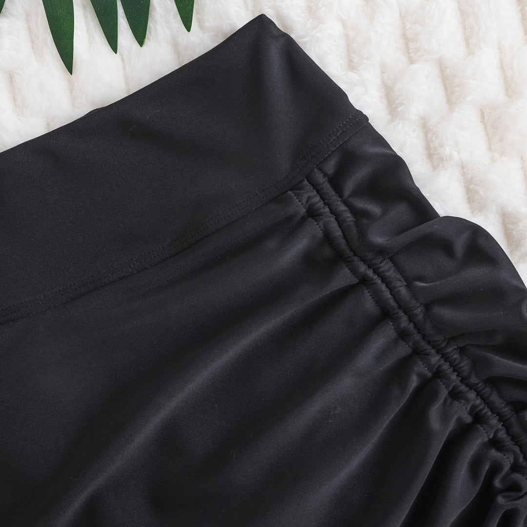 Damen Bade-Rock mit Raffungsdetails und eleganter Wellenkante Echo Archiv
